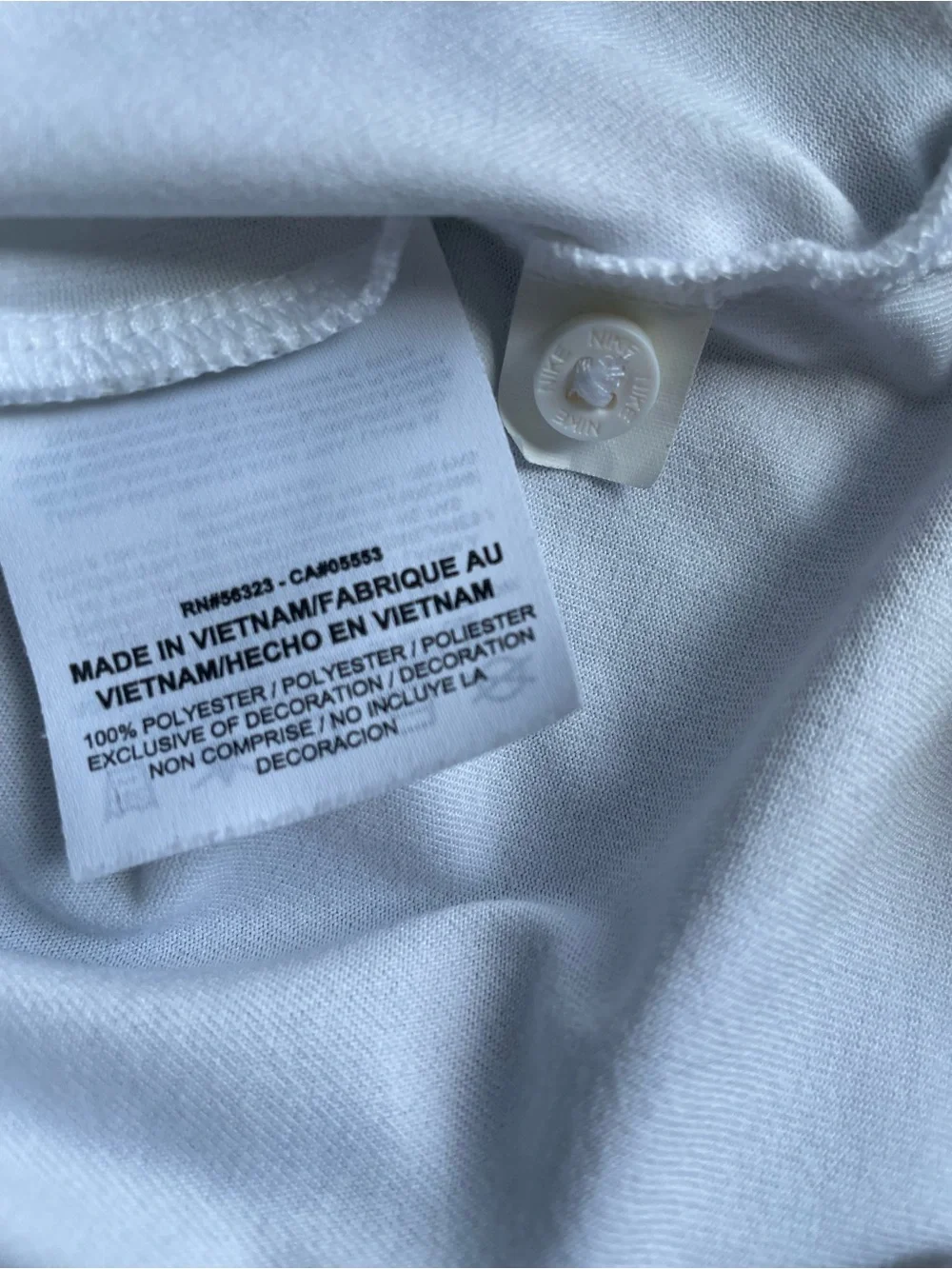 Nike White Women's Short Sleeve Polo Button-Down Shirt - Picture 12 of 12